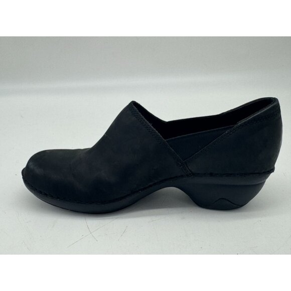 Merrell Womens Emma Clogs Shoes Size 8.5 Black Leather Comfort Slip-On Classic - Picture 10 of 13